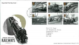 2010 British Railways First Day Cover With Bureau Hand Stamp Very Fine