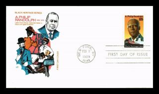 Us Cover A Philip Randolph Black Heritage Series Fdc House Of Farnum Cachet