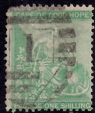 Cape Of Good Hope 1864 - 77 Qv 1/ - D Blue Green Sg 26b (e596)