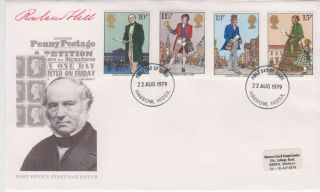 Fdc 1979 Sir Rowland Hill Set Of Four Post Office Official Cover