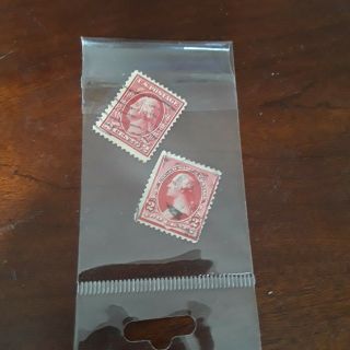 2 Very Rare Red George Washington 2 Cent Stamps