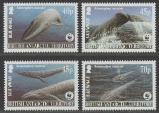 British Antarctic Territory 2003 Blue Whale Set Sg361 - 364 C £5.  75 Bat Qeii
