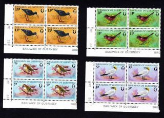Guernsey Mnh Ll Pb X 4,  1978 Birds,  Sc 165 - 168
