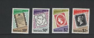 St Lucia Sir Rowland Hill Death Century 1979 Set Of Stamps P&p