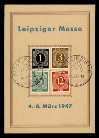 Dr Who 1947 Germany Leipziger Messe Postal Card C124883