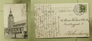 Dr Who 1907 Denmark Horsens Church Postcard To Copenhagen E48866