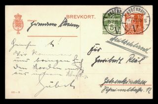 Dr Who 1935 Denmark Copenhagen Postal Card Compound Stationery C124279