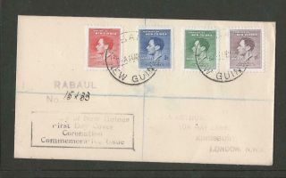 Guinea Kgvi 1937 Coronation Set On First Day Cover