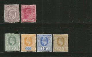 Ceylon – 1901 - 1911 – Edward Vii Issues – 6 Different -