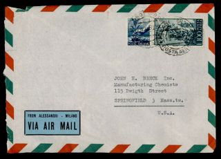 Dr Who 1950 Italy Milan Airmail To Usa E46875
