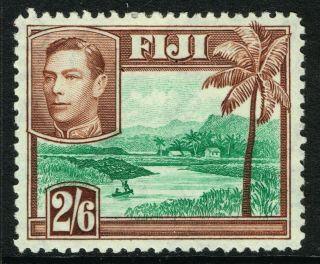 Sg 265 Fiji 1938 - 2/6d Green & Brown - Mounted