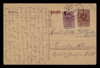 Dr Who 1920 German Austria Graz Postal Card Uprated Stationery C123239