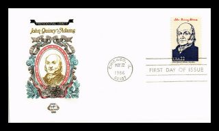 Dr Jim Stamps Us John Quincy Adams House Of Farnum First Day Cover Chicago