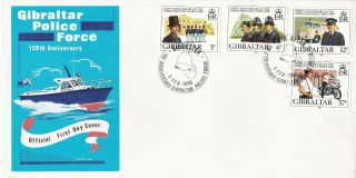 Gibraltar 1980 150th Anniversary Of Police Force Fdc Unadressed Vgc