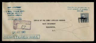Dr Who 1943 Navy Dept Official Registered Hampton Va Prexie E46378