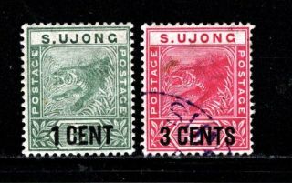 Item No.  A7565 – Malaya – Sungei Ujong – Scott 34 (mh),  35