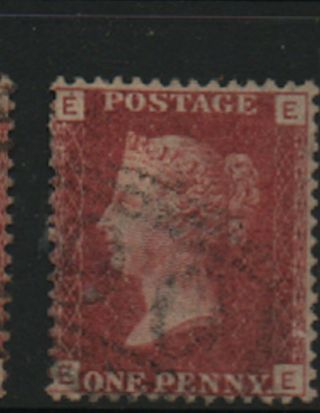 Gb 1858 - 79 Penny Red Sg43 Plate Number 157 Ee Good Stamp