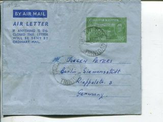 Trinidad & Tobago 5c Aerogramme To Germany Tacarigua 1956