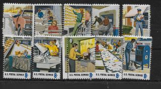 Scott 1489 - 98 Us Stamp Postal Service 8 Cent Set Of 10 Mnh