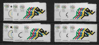 Scott 1460 - 62 Us Stamp Olympics 4 Sets Mnh