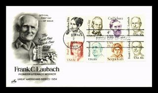 Dr Jim Stamps Us Frank C Laubach Great Americans Combo First Day Cover