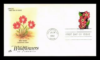 Us Cover Red Maid Wildflowers Of America Fdc Artcraft Cachet