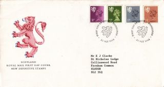 1984 13p,  17p,  22p,  & 31p Scotland Definitive - Edinburgh H/s Fdc.