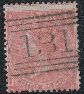 Gb 1862 - 4 4d Bright Red,  Neat 131 Edinburgh Cancel - U/fu