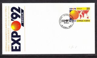 Cyprus 1992 Expo Spain First Day Cover