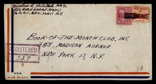 Dr Who 1948 Uss Eugene A Greene Naval Ship Airmail Registered To Usa E44202