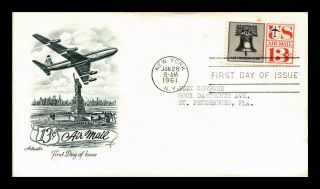 Dr Jim Stamps Us 13c Air Mail Liberty Bell First Day Cover York