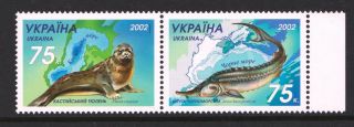 Ukraine 2002 Fauna - Joint Issue With Kazakhstan Fish - Mnh - Cat £2.  80 - (5)