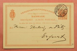 Dr Who 1908 Denmark Postal Card Copenhagen Cancel 118400