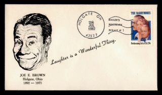 Dr Who 1982 Holgate Oh Mailers Postmark Permit 1 Joe Brown Atlps Cachet E43177