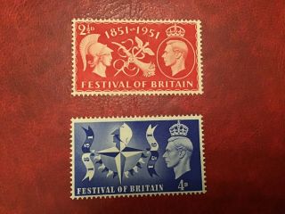 Gb 1951 Festival Of Britain Complete Set Sg513 - 4 Mnh