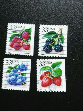 58.  Berries 3 Sets Of 4.  Stamps 2