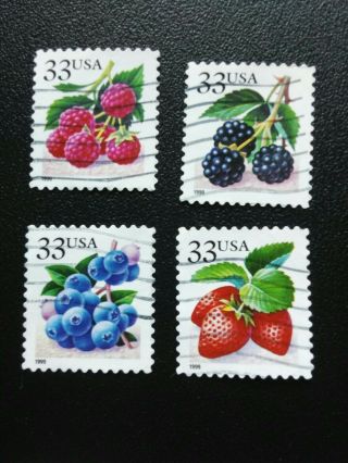 58.  Berries 3 Sets Of 4.  Stamps 3