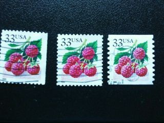 58.  Berries 3 Sets Of 4.  Stamps 5