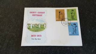 County Cricket Centenary 1873 - 1973 16 May 1973 First Day Cover