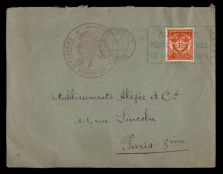 Dr Who 1953 France Fm French Military Auxerre To Paris E73589
