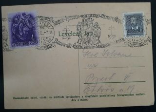 Rare 1938 Hungary 900th Anniversary St Stephen Cover Ties 2 Stamps With Cachets