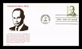 Us Cover Charles R Drew Md Great Americans Fdc Elite Cachet