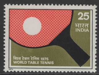 India Sg757 1975 World Table - Tennis Championships Mnh