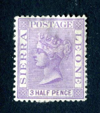 Sierra Leone 1884 Qv.  1 1/2d Pale Violet.  Mng.  Crown Ca.  Sg 29.