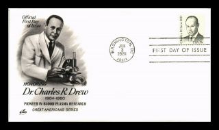 Dr Jim Stamps Us Dr Charles Drew Great Americans Art Craft First Day Cover