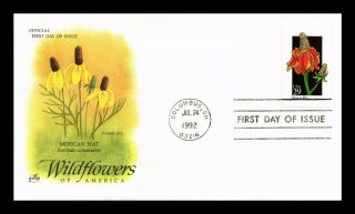 Us Cover Mexican Hat Wildflowers Of America Fdc Artcraft Cachet