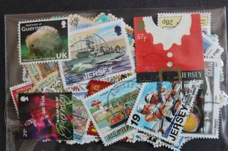 100 Jersey,  Guernsey And Isle Of Man Stamps