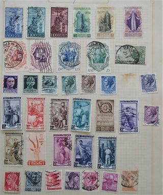 Italy,  Italiana Bulk Mixed Stamps On A Page From Old Album - And - St7