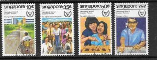 Singapore Sg407/10 1981 Year Of The Disabled Fine