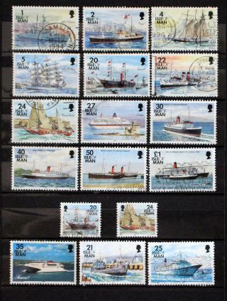 Isle Of Man: 1993 Ships Part Set To 1 Pound (iom 12)